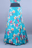 Aqua Blue Floral Embroidered Lehenga Choli with Designer Cape Dupatta