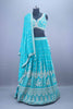 Designer Turquoise Lehenga Choli with Heavy Stone Work Wedding Wear