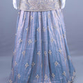 Designer Light Blue Embroidered Silk Lehenga Set with Dupatta