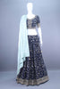 Navy Blue Heavy Embroidered Bridal Lehenga Choli with Dupatta 