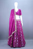 Magenta Bandhani Lehenga Choli with Heavy Gota Embroidery and Matching Dupatta