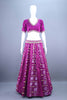 Magenta Bandhani Lehenga Choli with Heavy Gota Embroidery and Matching Dupatta