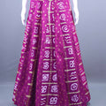 Magenta Bandhani Lehenga Choli with Heavy Gota Embroidery and Matching Dupatta