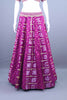 Magenta Bandhani Lehenga Choli with Heavy Gota Embroidery and Matching Dupatta