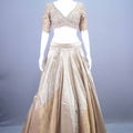 Designer Gold Lehenga Choli Set Silk Heavy Blouse Dupatta
