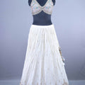 White Embroidered Lehenga Choli with Heavy Dupatta