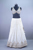 White Embroidered Lehenga Choli with Heavy Dupatta