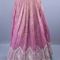 Designer Mauve Silk Embroidered Lehenga Choli with Pastel Blue Dupatta
