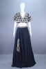Black Designer Embroidered Lehenga Choli with Cape Style Blouse 