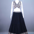 Designer Black Lehenga Choli with Heavy Embroidery and Dupatta