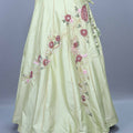 Pastel Green Embroidered Silk Lehenga Choli with Net Dupatta