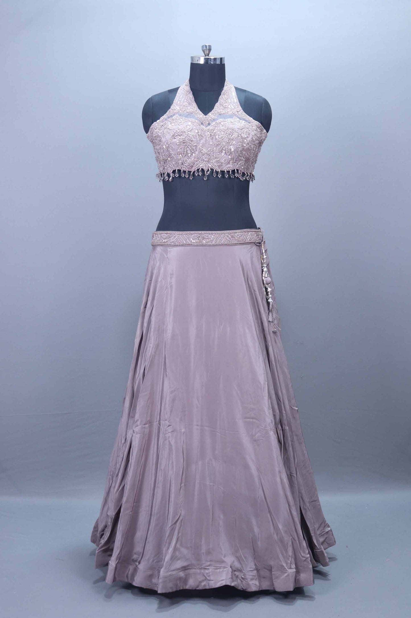 Dusty Mauve Embroidered Designer Lehenga Choli Party Wear