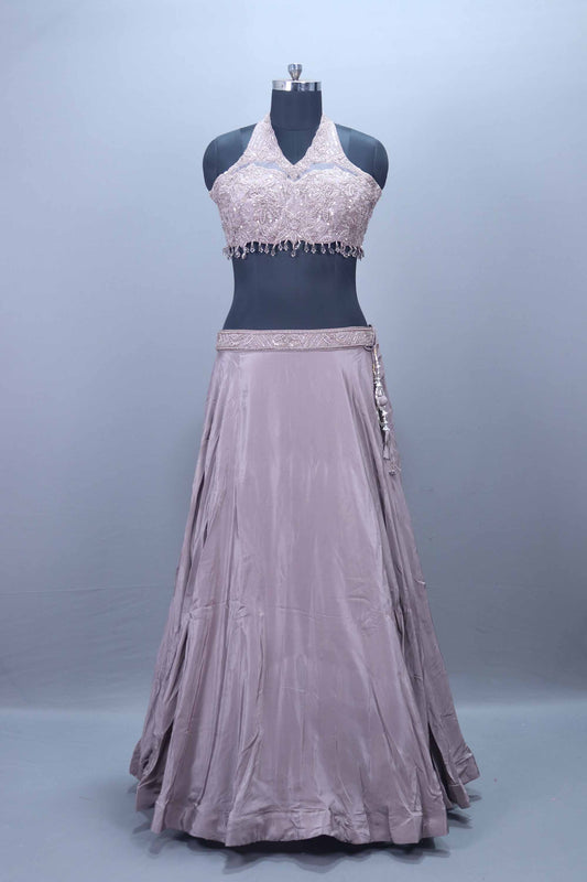 Dusty Mauve Embroidered Designer Lehenga Choli Party Wear