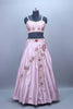 Pastel Pink Embroidered Silk Lehenga Choli Net Dupatta