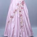 Pastel Pink Embroidered Silk Lehenga Choli Net Dupatta