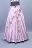 Pastel Pink Embroidered Silk Lehenga Choli Net Dupatta