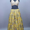 Yellow Floral Embroidered Designer Lehenga Choli with Dupatta