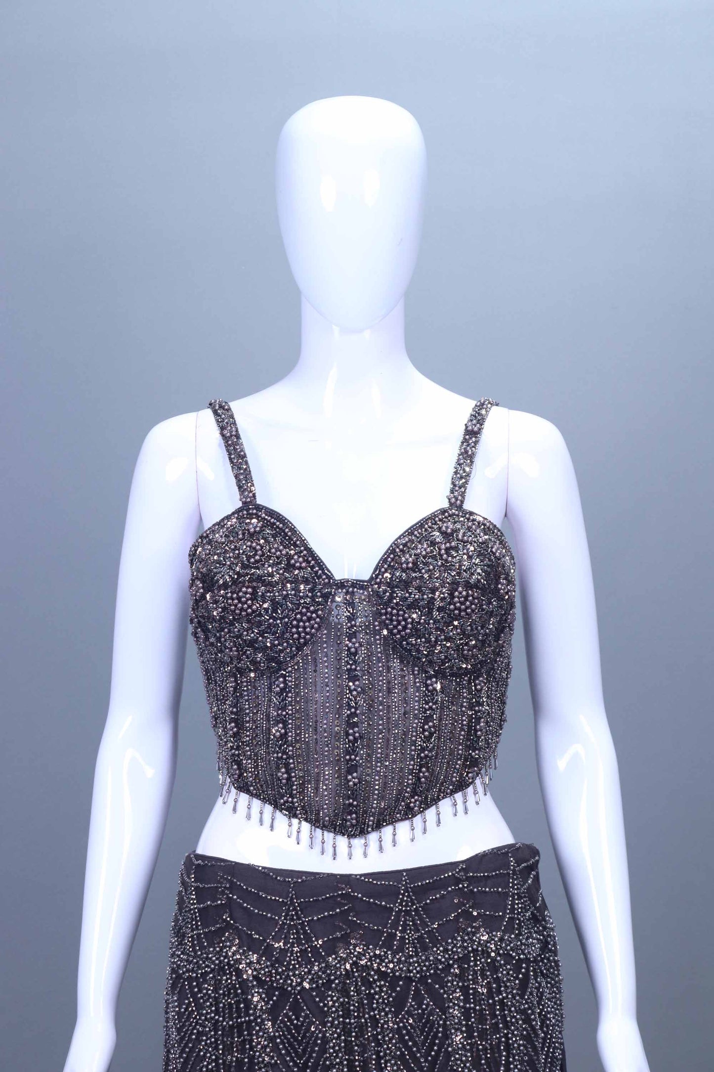 Black Heavy Embroidered Designer Lehenga Choli Reception Wear