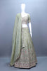Premium Sage Green Heavy Embroidered Bridal Lehenga Choli with Dupatta