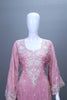 Elegant Pink Embroidered Silk Kurta Set with Palazzo And Dupatta
