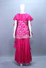 Rani Pink Printed Kurti with Ruffle Cape and Sharara Set Festive Wear