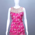 Rani Pink Printed Kurti with Ruffle Cape and Sharara Set Festive Wear