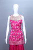 Rani Pink Printed Kurti with Ruffle Cape and Sharara Set Festive Wear