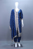 Royal Blue Heavy Embroidered Silk Kurta Set with Dupatta for Festive Wear