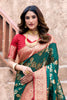 Stylish Bottle Green Banarasi Silk Zari Woven Designer Saree for Women