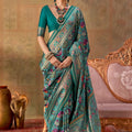 Stylish Teal Green Patola Silk Saree with Traditional Patola Weaving for Wedding