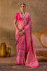 Beautiful Rani Pink Patola Silk Saree with Traditional Patola Weaving