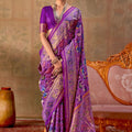 Vibrant Purple Patola Silk Saree with Traditional Patola Weaving for Wedding