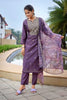 Elegant Purple Embroidered Straight Suit with Printed Dupatta for Festive and Party Wear