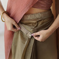 Dual Tone Peach  Brown Saree Soft Organza Silk Party Wear Saree