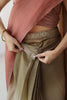 Dual Tone Peach  Brown Saree Soft Organza Silk Party Wear Saree