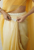 Yellow Ombre Organza Saree Gradient Designer Party Wear