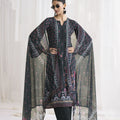 Amazing Black Crepe Digital Printed Salwar Suit with Dupatta for Women