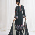 Amazing Black Crepe Digital Printed Salwar Suit with Dupatta for Women