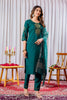 Elegant Teal Green Embroidered Viscose Silk Readymade Salwar Suit with Dupatta for Women