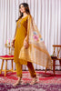 Stylish Orange Embroidered Viscose Silk Readymade Salwar Suit with Dupatta for Women