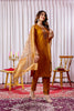 Stylish Orange Embroidered Viscose Silk Readymade Salwar Suit with Dupatta for Women