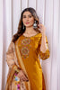 Stylish Orange Embroidered Viscose Silk Readymade Salwar Suit with Dupatta for Women