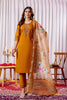 Stylish Orange Embroidered Viscose Silk Readymade Salwar Suit with Dupatta for Women