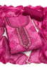 Stylish Rani Pink Printed Muslin Straight Cut Digital Printed Salwar Suit Dupatta for Women