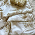 Premium Off White Vichitra Silk Designer Embroidery Work Saree