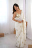 Premium Off White Vichitra Silk Designer Embroidery Work Saree 