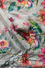 Gracefull Pista Green Linen Silk Designer Digital Printed Hand Work Saree
