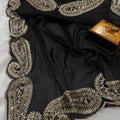 Luxury Black Rangoli Silk Saree Heavy Sequins Embroidery Work for Wedding