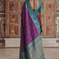 Royal Purple Soft Silk Woven Designer Saree for Women