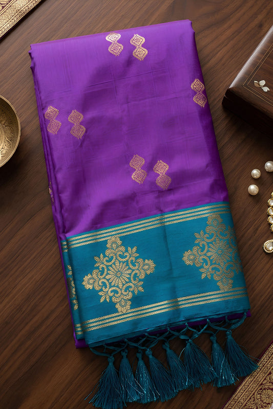 Royal Purple Soft Silk Woven Designer Saree for Women